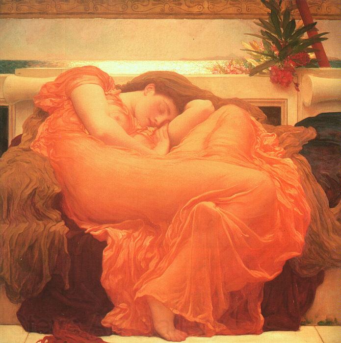 Lord Frederic Leighton Flaming June Norge oil painting art